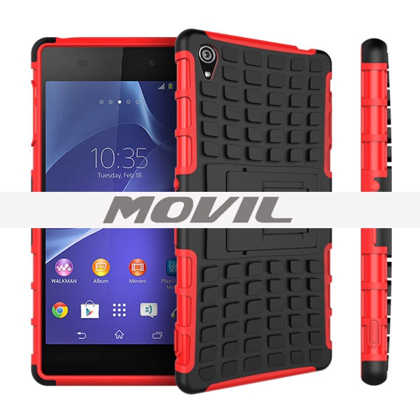 NP-1904 2 en 1 funda para Sony Z3 con soporte-0